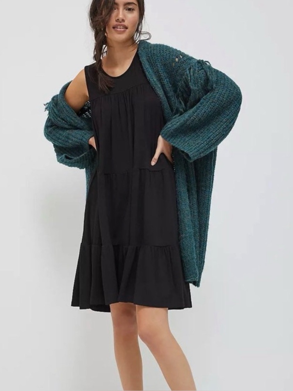 NWT Anthropologie Saturday/Sunday Shanna Tiered Jersey Tank Dress | Size S